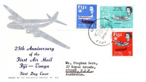 Fiji Scott 208-210 Typewritten Address.