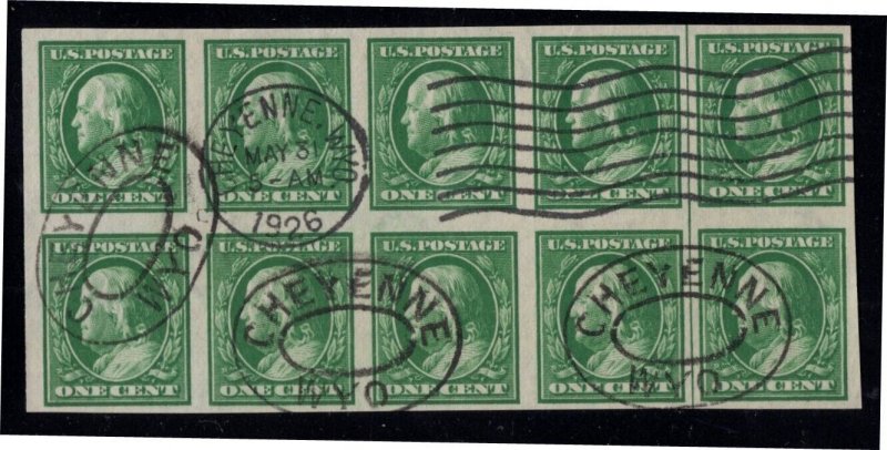 U.S. - 383 -  Block of 10 - Very Fine - Used