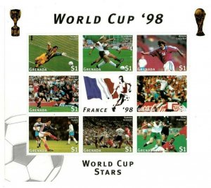 Grenada - 1997 - Pre World Cup '98 - Sheet Of 8 - MNH