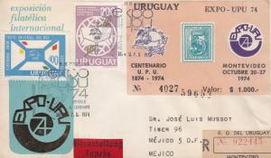 vtadc.Y) 1974 URUGUAY, INTERNATIONAL PHILATELIC EXHIBITION, UNIVER