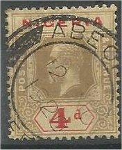 NIGERIA, 1914, used 4p, King George V, Scott 6