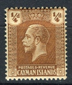 CAYMAN ISLANDS; 1920s early GV issue fine Mint hinged 1/4d. value