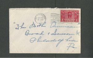 1914 Reading Pa #Q2 Parcel Post Stamp On Cover