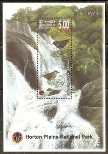 Sri Lanka Bird Waterfall Wild Life Tree Mountain M/s MNH