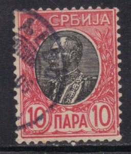 SERBIA SCOTT #89  USED 10p  1905