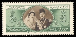 Egypt #224 Cat$200, 1938 £1 green and sepia, hinged