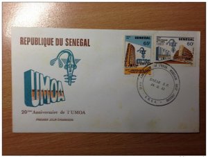 Senegal FDC 1st Day 1983 20th Anniversary of UMOA-
