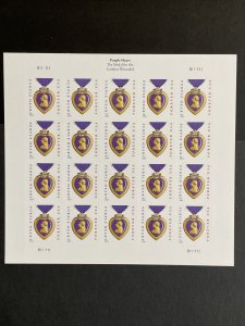 2015 sheet Purple Heart Forever Stamp Sc# 5035