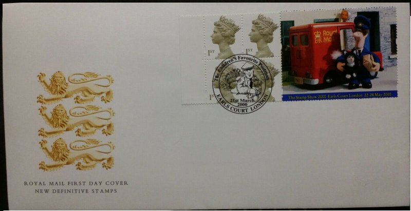 GB 2000 FDC Postman Pat Booklet HB19 SG2124bl Earls Court Childrens Favourite 