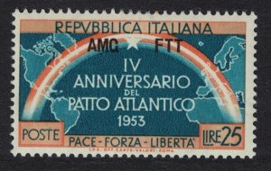 SALE Trieste Fourth Anniversary of Atlantic Pact 25L 1953 MH SC#184 SG#275