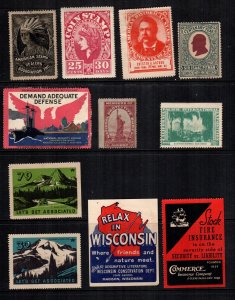 US 11 used poster stamps