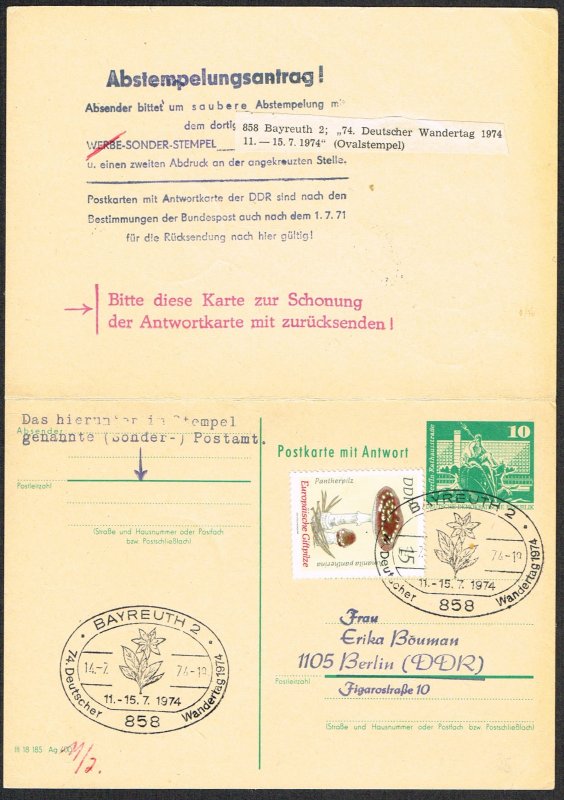 Germany DDR Postal Card Michel P81