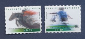 UNITED NATIONS VIENNA - Scott 366-367  - MNH - 2005 - sports, horse