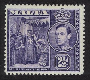 Malta de l'Isle Adam entering Mdina 2½d violet 1938 MNH SG#222a