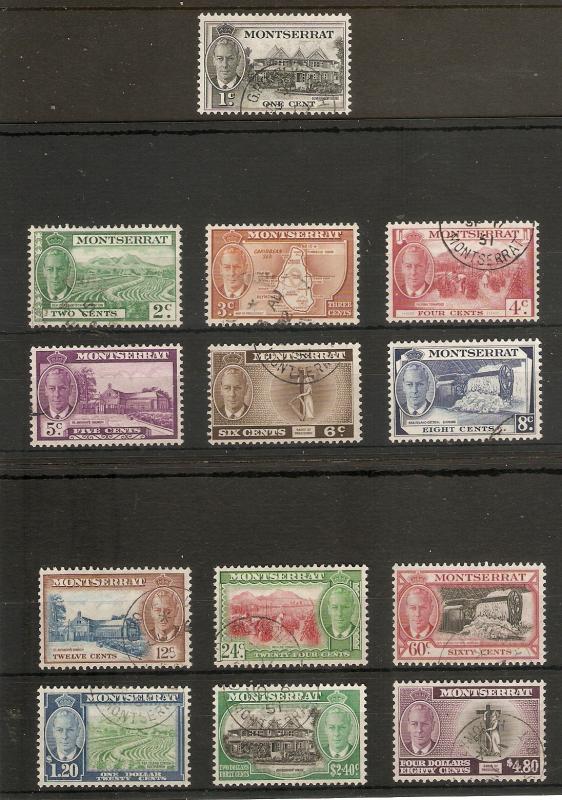 MONTSERRAT 1951 SET SG 123/135 FINE USED - HIGH CATALOG VALUE!!!!!!!