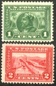 US # 397 - 398 SCV $70 1 / 2c Pan Pacific, both VF mint never hinged, POST OF...