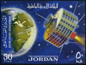 Jordan 521Da note sheet, MNH. Michel Bl27. Space Research, 1965.