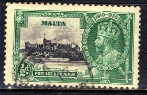 Malta 1935 KGV 1/2d Silver Jubilee used SG 210 ( K1114 )