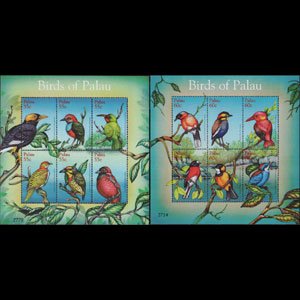 PALAU 2001 - Scott# 639-40 Sheets-Birds NH