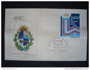 URUGUAY FDC COVER topic Olympic Winter and Summer w the 3 special exposition ...