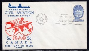 Canada #354 Civil Aviation FDC George Cachet c429