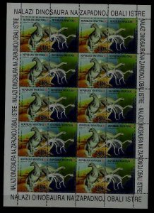 Croatia 185 MNH cpl.sheet Dinosaurs SCV37.50