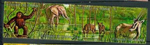 Burundi #358a - 358d African Animals used strip of 4