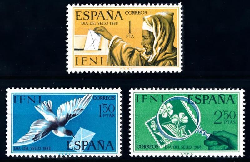 [68008] Spanish Colony IFNI 1968 Stamp day Mail delivery Dove Flower  MNH