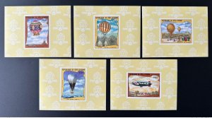 Ivory Coast 1983 Mi. 772 - 776 Luxury Blocks ND Balloons Balloons Balloon-