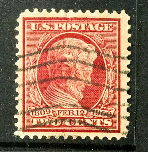 US Stamps # 369 2c Lincoln XF USED Scott Value $250.00