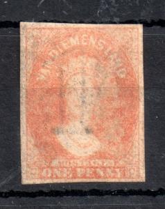 Tasmania Van Diemensland 1857 1d brownish red mint with gum #28 CV £400 WS13167