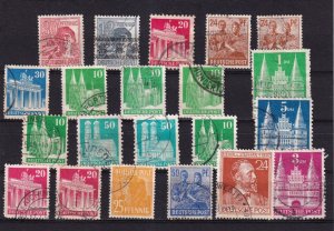 SA25f Germany 1940's - 1950's Allied Occupation issues, used stamps