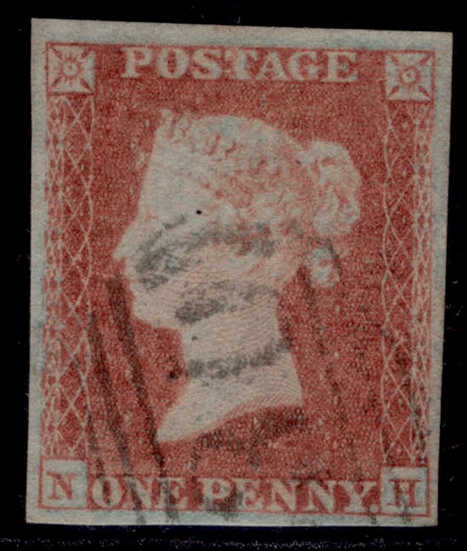 GB QV SG8, 1d red-brown PLATE 143, FINE USED. Cat £50. NH