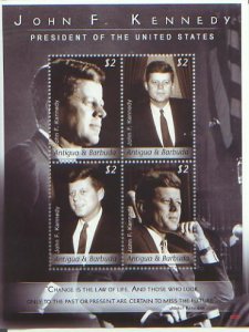 Antigua,  President John F Kennedy,  S/S 4,  (Anti08022