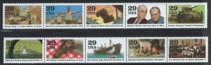 UNITED STATES SC# 2559 a-j F-VF MNH 1991 2 strips/5