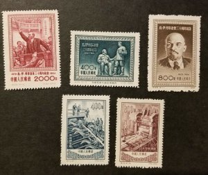 P.R China 1954 Sc#222/230, 3 Complete Sets MNH VF - see pics
