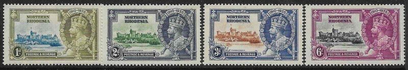 NORTHERN RHODESIA SG18/21 1935 SILVER JUBILEE SET MTD MINT