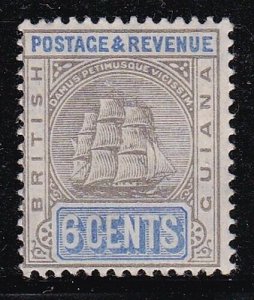 Album Treasures British Guiana  Scott # 164  6c Colony Seal (Ship)  Mint LH