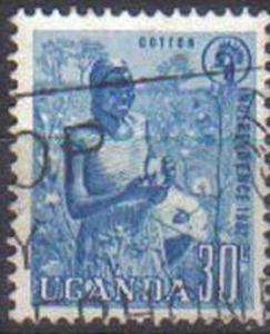 UGANDA, 1962, used 30c, Independence.