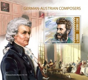 Sierra Leone - 2019 German-Austrian Composers - Stamp S/S - SRL190907b