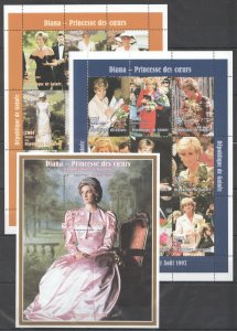 B1282 1998 Guinea Diana Princess Of Wales 2Kb+1Bl Mnh