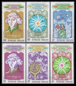 1973 Togo 982-987 500 years of Nikolai Copernicus 9,00 €