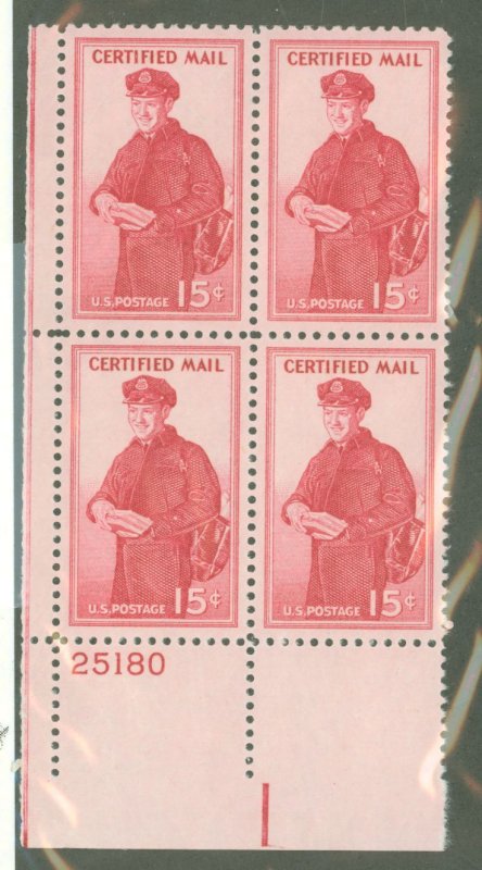 United States #FA1  Plate Block