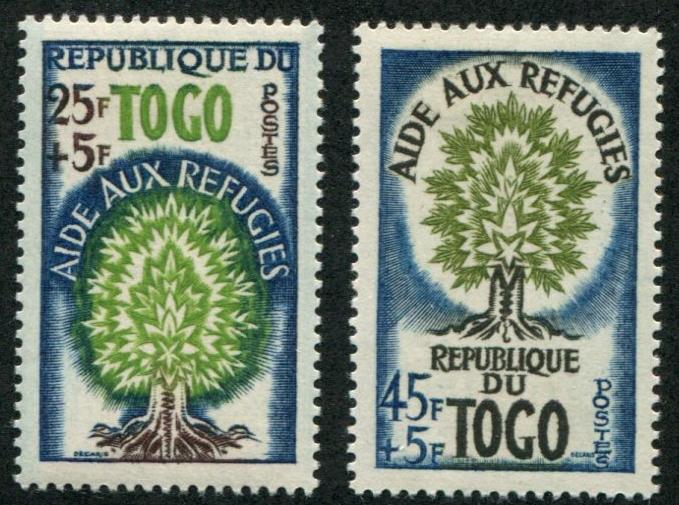 Togo SC# B15-6  World Refuge Year set  mint hinged