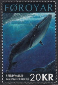 Faroe Islands 2001 MNH Scott #406 20k Balaenoptera borealis - Whales