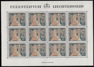 Liechtenstein 1979 MNH Sc #675 20rp Annunciation embroidery Christmas Sheet o...