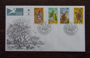 South West Africa 1974 Rare Birds set on First Day Cover