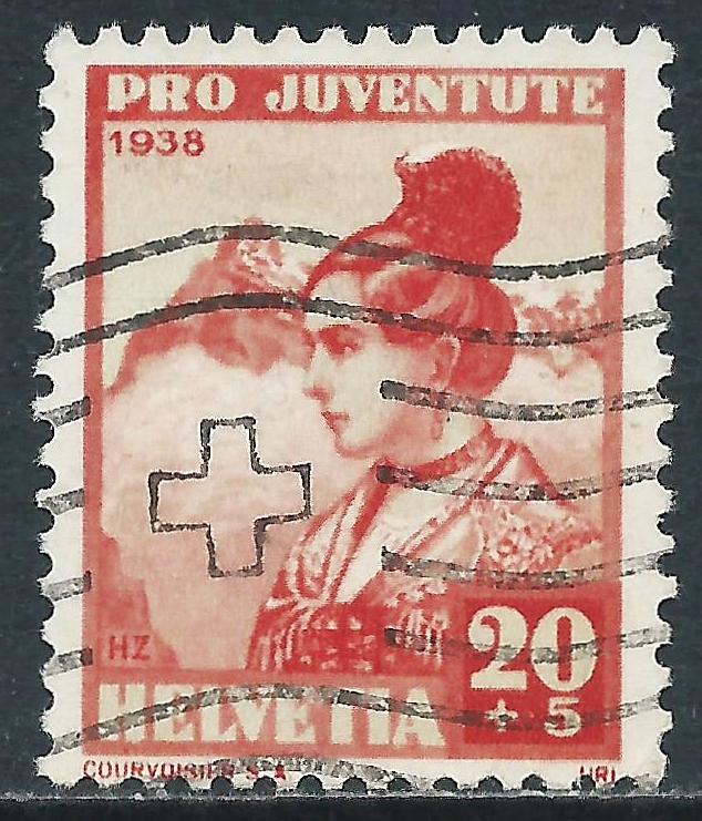 Switzerland, Sc #B93, 20c + 5c, Used