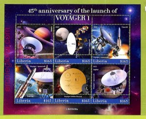 B0497 - LIBERIA - MISPERF ERROR Stamp Sheet - 2022 - Space, Voyager 1-