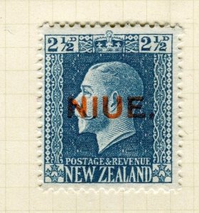 NIUE; Cook Islands issue 1917 early GV Optd. issue fine Mint hinged 2.5d. value